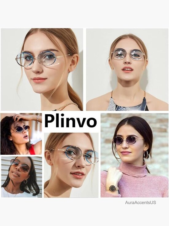 Retro Oval Sunglasses - UV400 Polarized Metal Frame Frameless Vintage main image 7